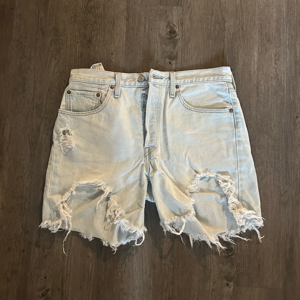 Levi Light Blue Denim Shorts